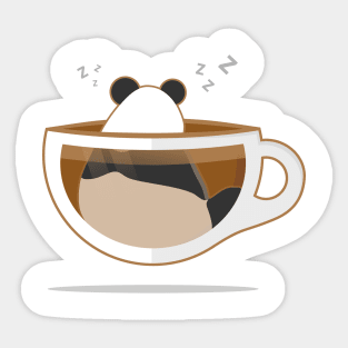Panda in a Cup Sticker